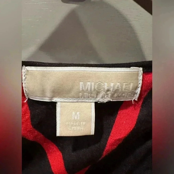 Michael Kors Red/ Black Top- Size Medium - Picture 2 of 4